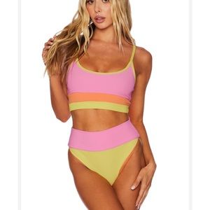 Beach Riot Set! Size small Emmy Bottom + Eva Top in Fruity Color Block